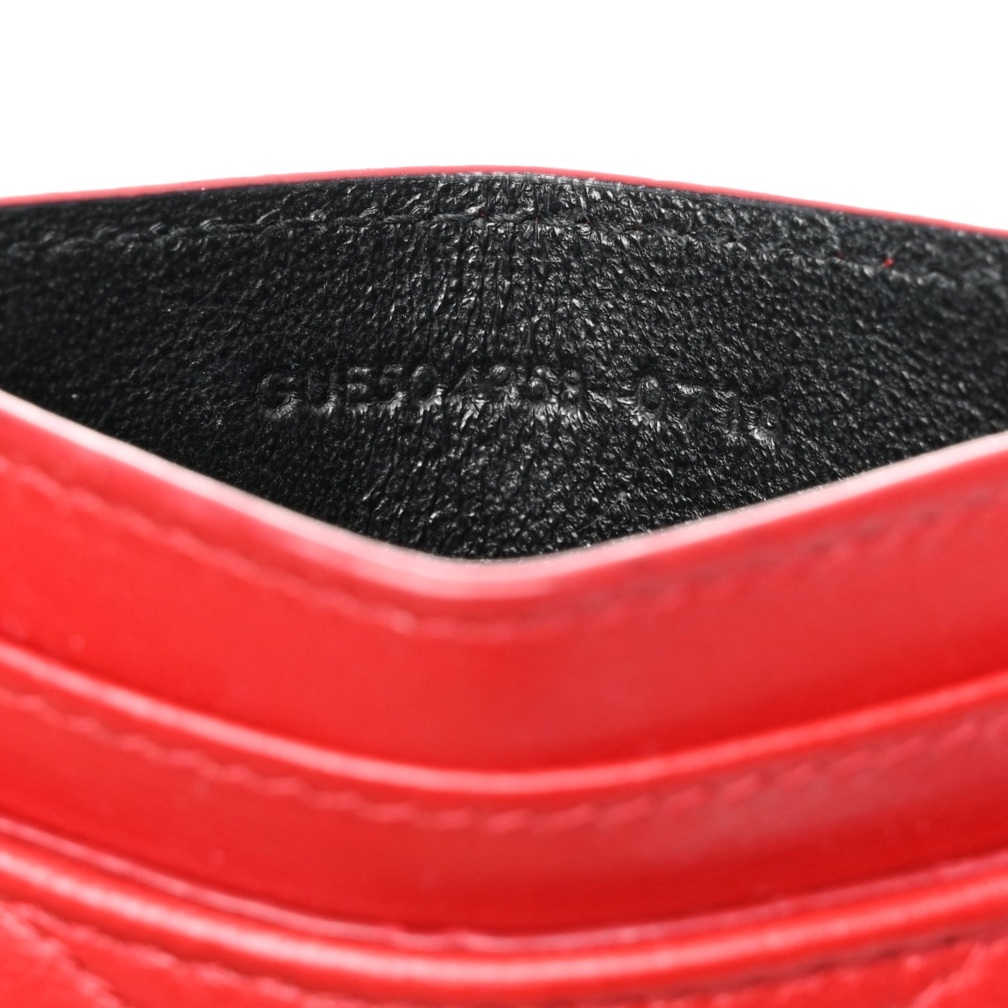 Calfskin Y Quilted Monogram LouLou Credit Card Case Red