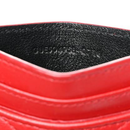 Saint Laurent Calfskin Y Quilted Monogram LouLou Credit Card Case Red 7 of 7