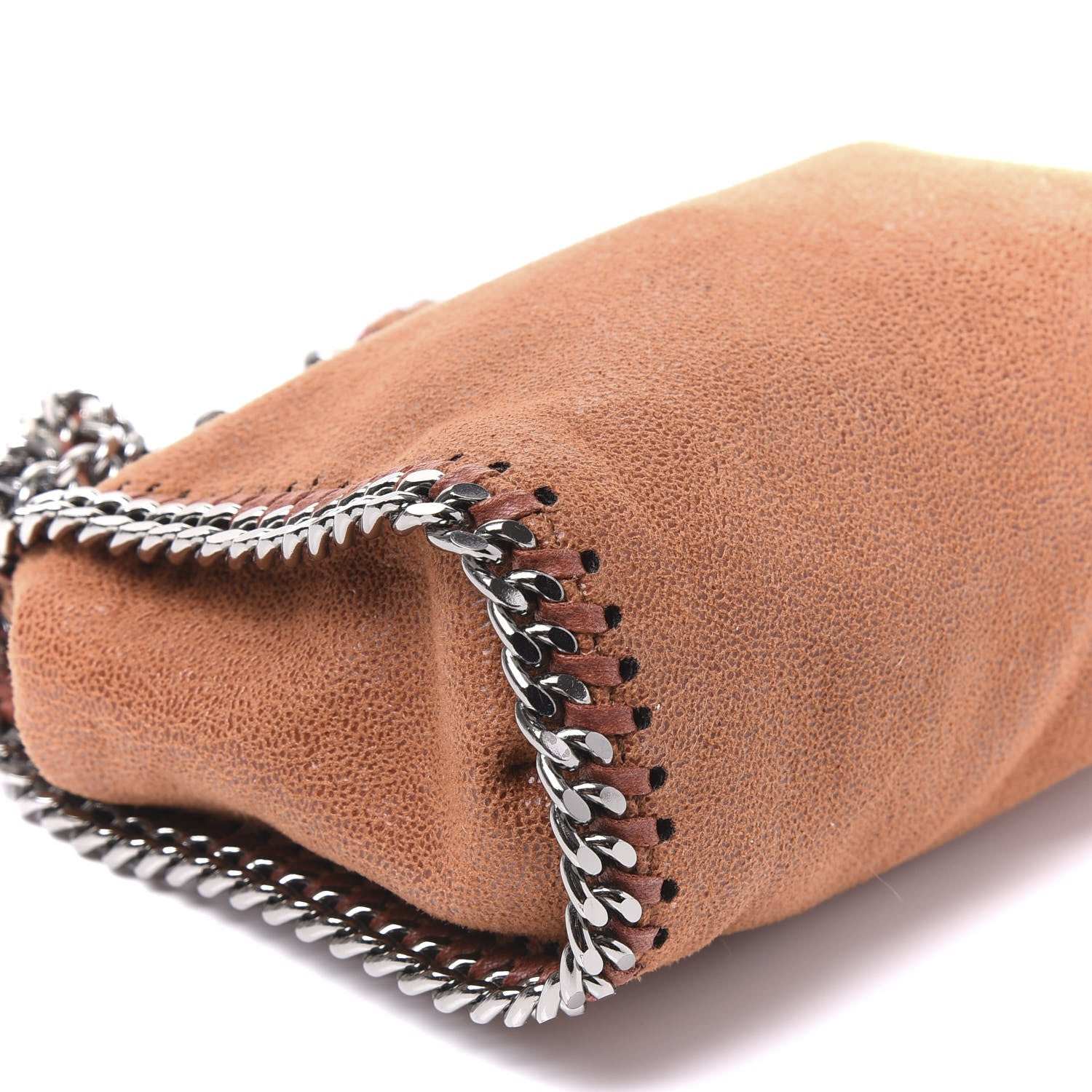 Stella McCartney Shaggy Deer Tiny Falabella Fold Over Cognac 7 of 9