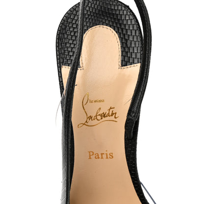 Christian Louboutin Calfskin Zarli PVC Optisexy 100 Pumps 36.5 Black 7 of 9