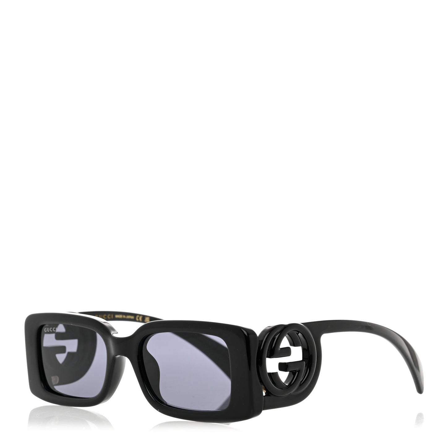 Acetate Chaise Rectangle Frame Sunglasses GG1325S Black