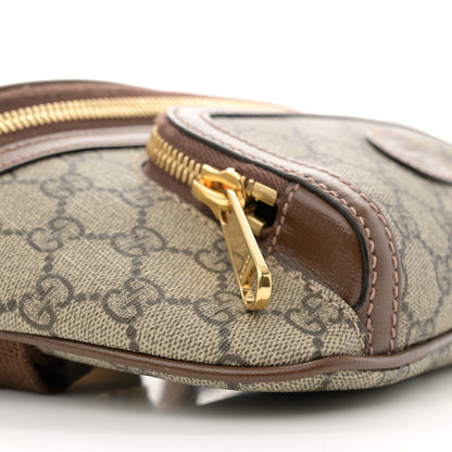 Gucci GG Supreme Monogram Textured Calfskin Retro Interlocking G Belt Bag Beige Ebony Brown Sugar 9 of 12