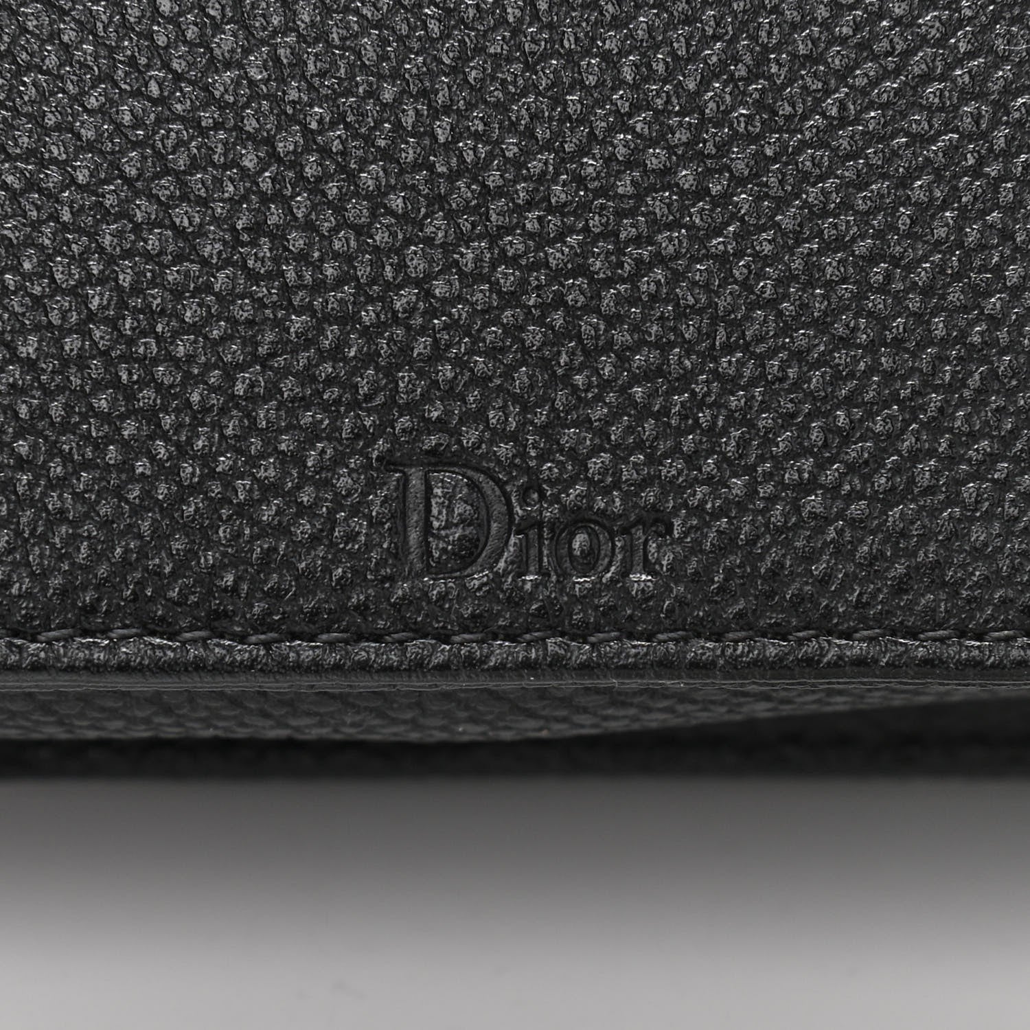 Christian Dior Grained Calfskin Diorama Wallet on Chain Pouch Black 13 of 13