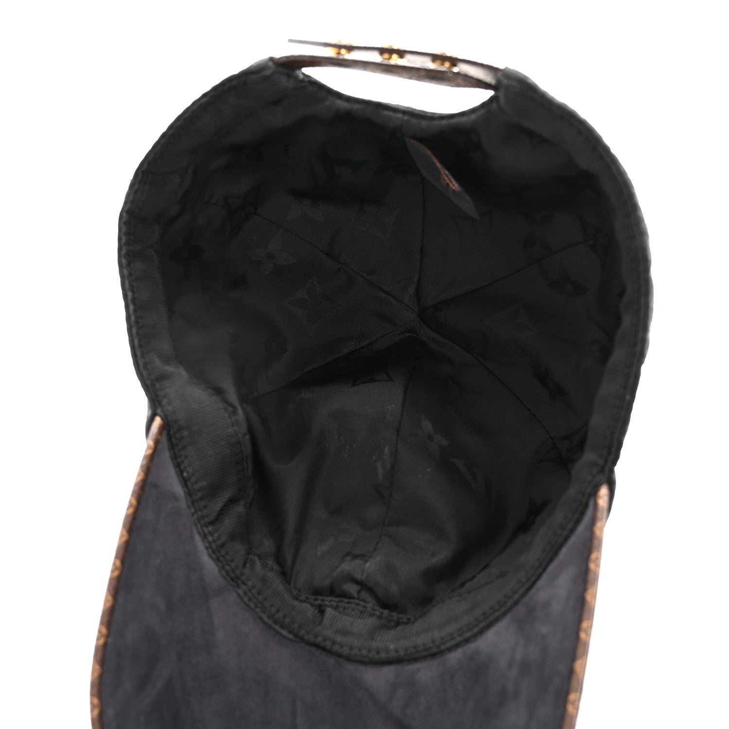 Louis Vuitton Polyester Silk Monogram Cap Ou Pas Cap Mini L Black 7 of 12