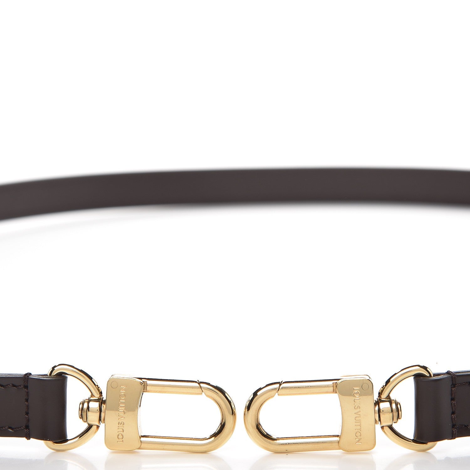 Louis Vuitton Calfskin 16mm Adjustable Shoulder Strap Brown 2 of 2