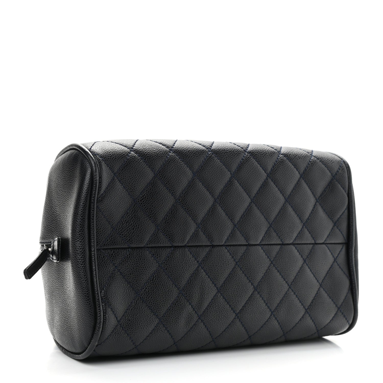 Chanel Caviar Quilted Bowler Navy Blue 4 of 10