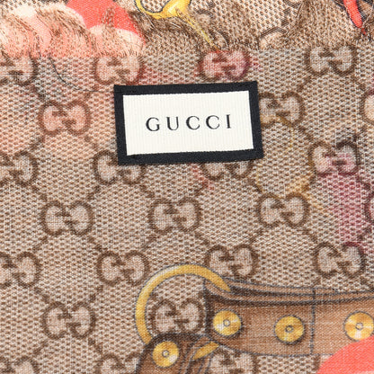 Gucci Wool Jacquard GG Monogram Big Panshie Fringe Shawl Roseate Beige 4 of 4