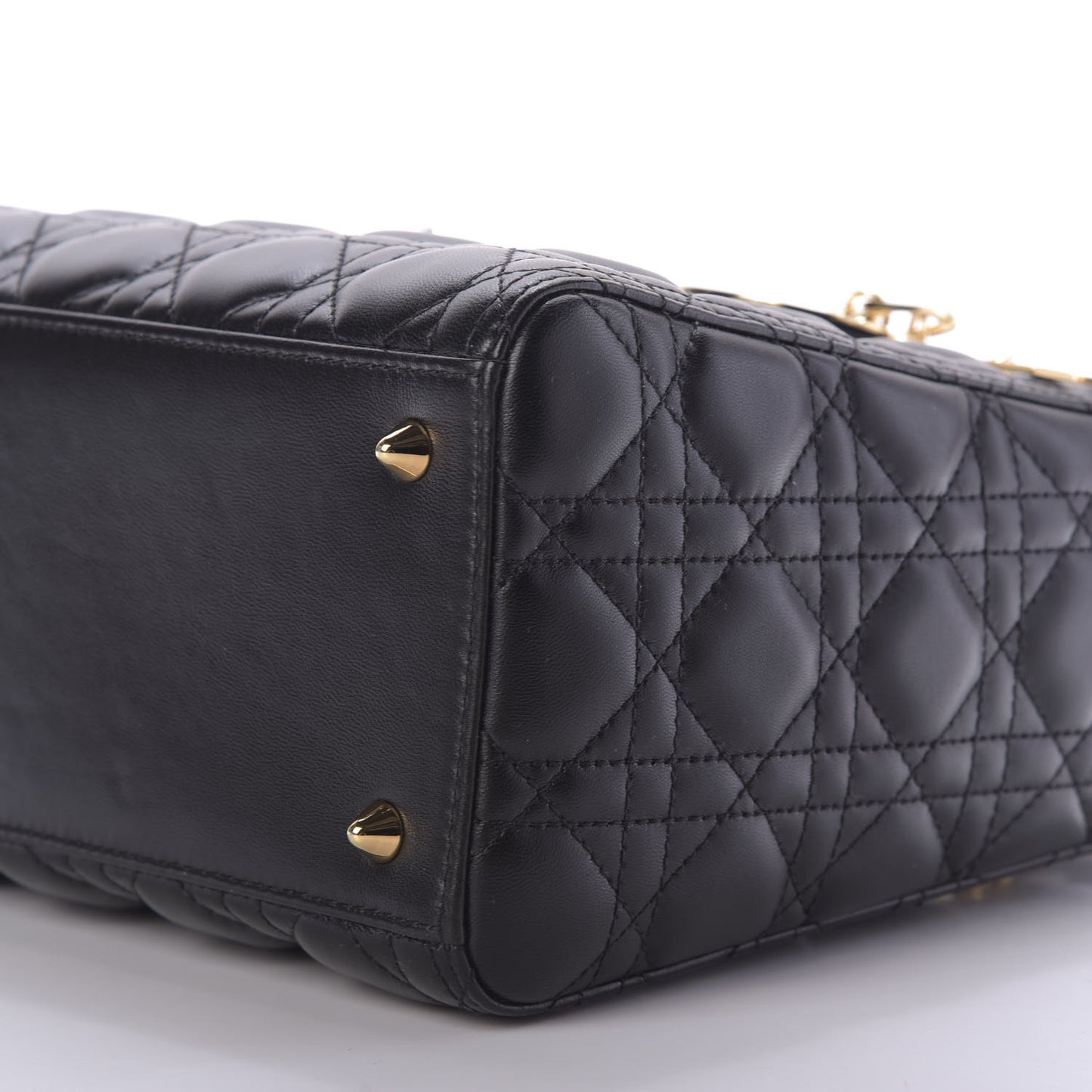 Lambskin Cannage Medium Lady Dior Black