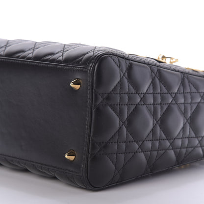 Christian Dior Lambskin Cannage Medium Lady Dior Black 7 of 10