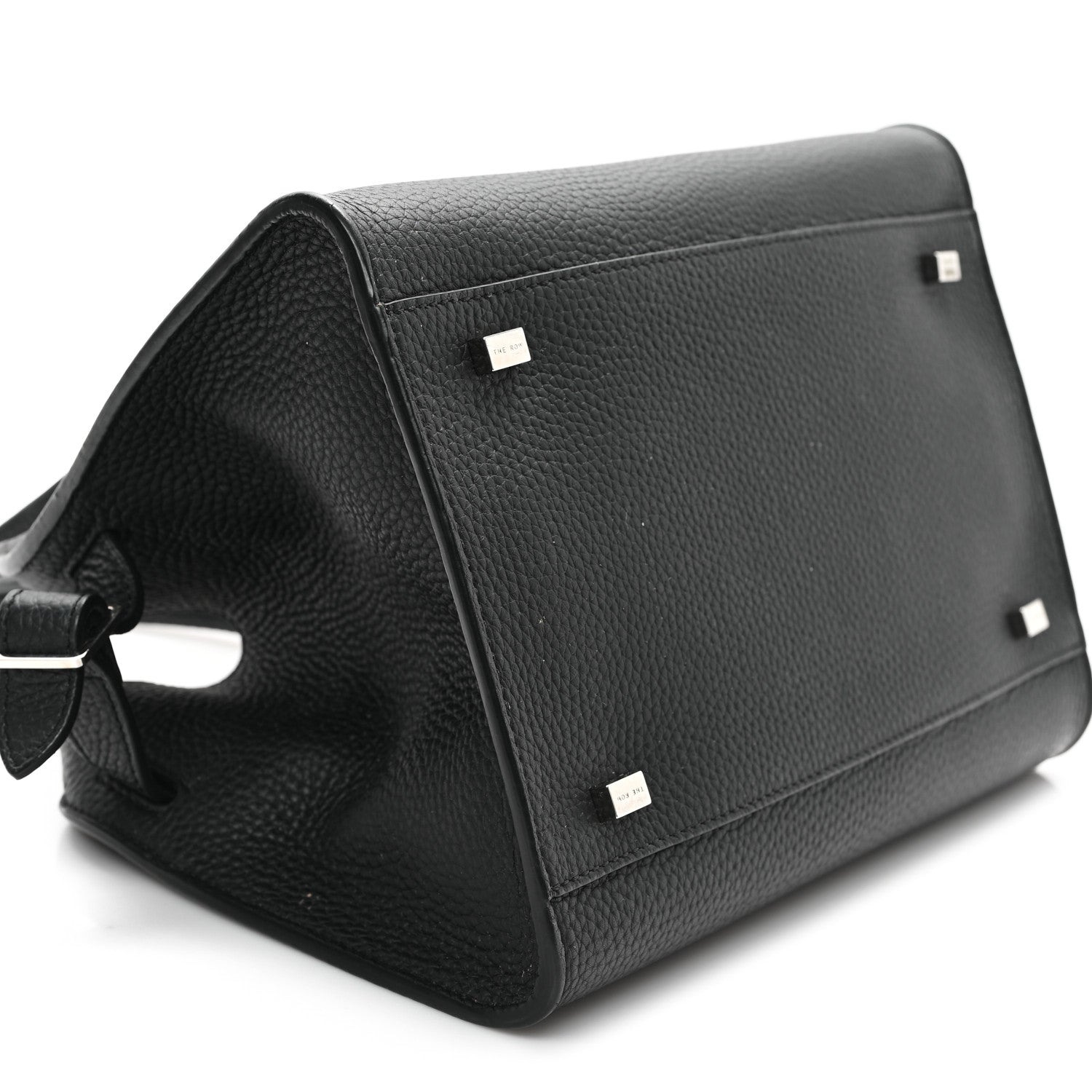 The Row Grained Calfskin Soft Margaux 10 Bag Black 8 of 9