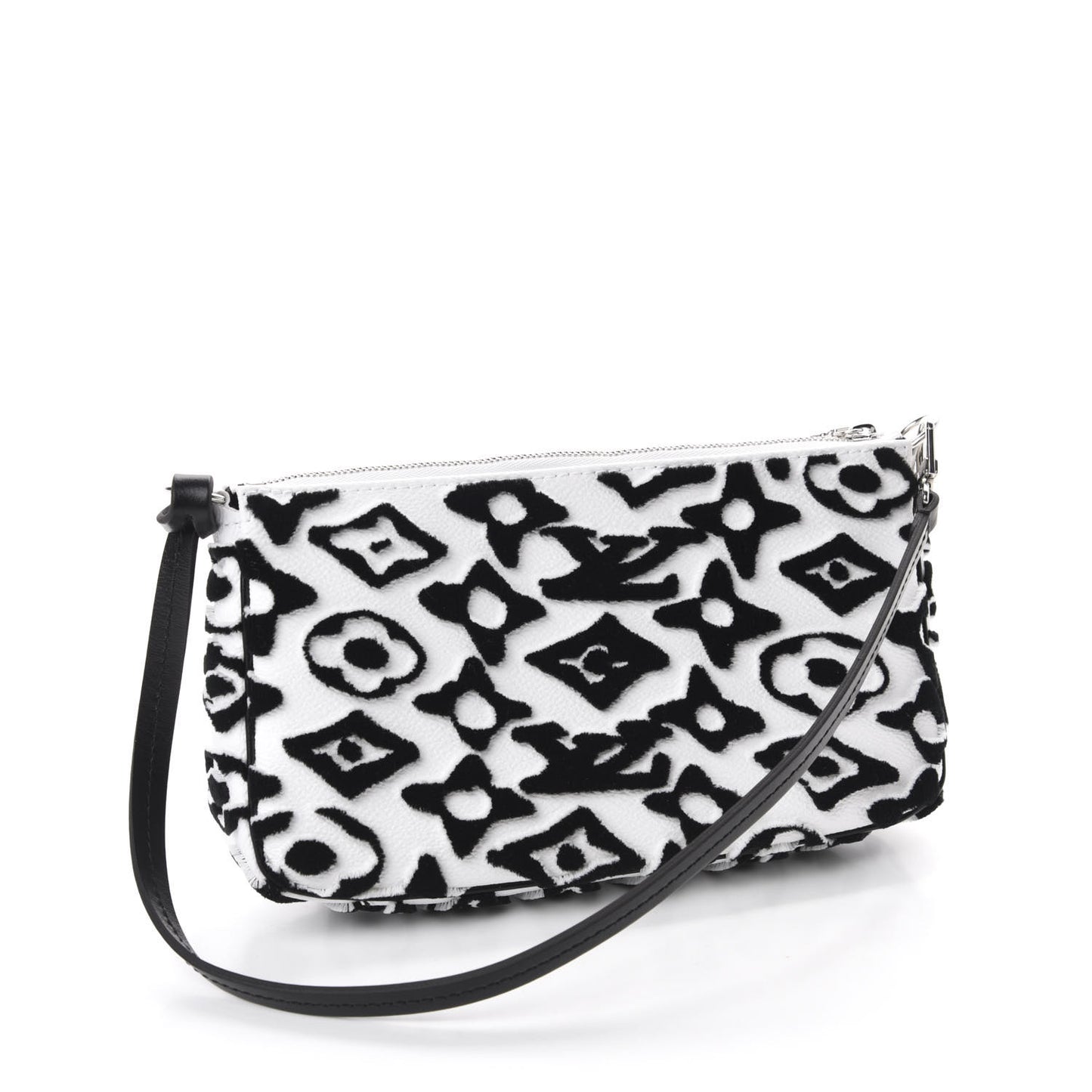 X UF Tufted Monogram Pochette Accessories White Black