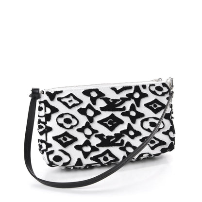 Louis Vuitton X UF Tufted Monogram Pochette Accessories White Black 3 of 11