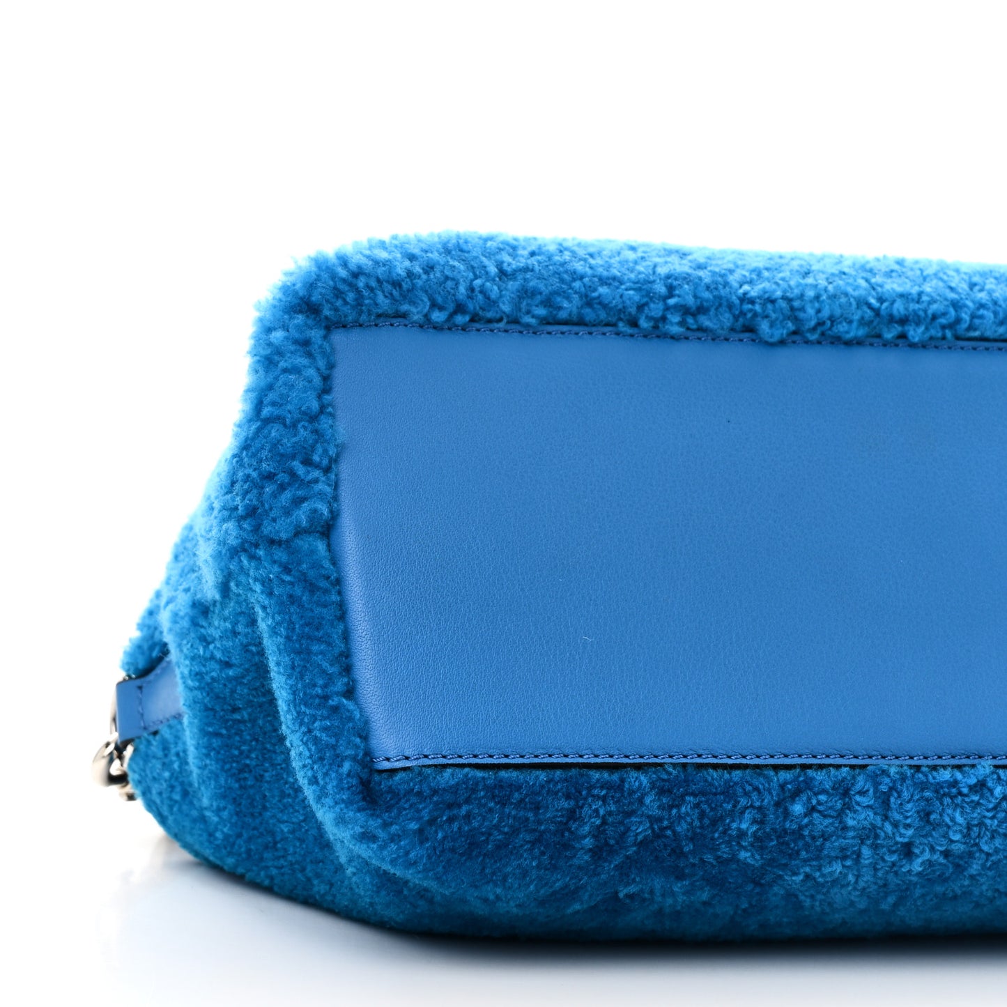 Shearling Vitello Dolce Medium By The Way Boston Bag Blue
