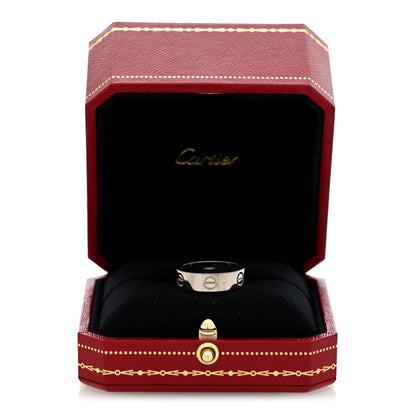 Cartier 18K White Gold 5.5mm LOVE Ring 56 7.75 4 of 4