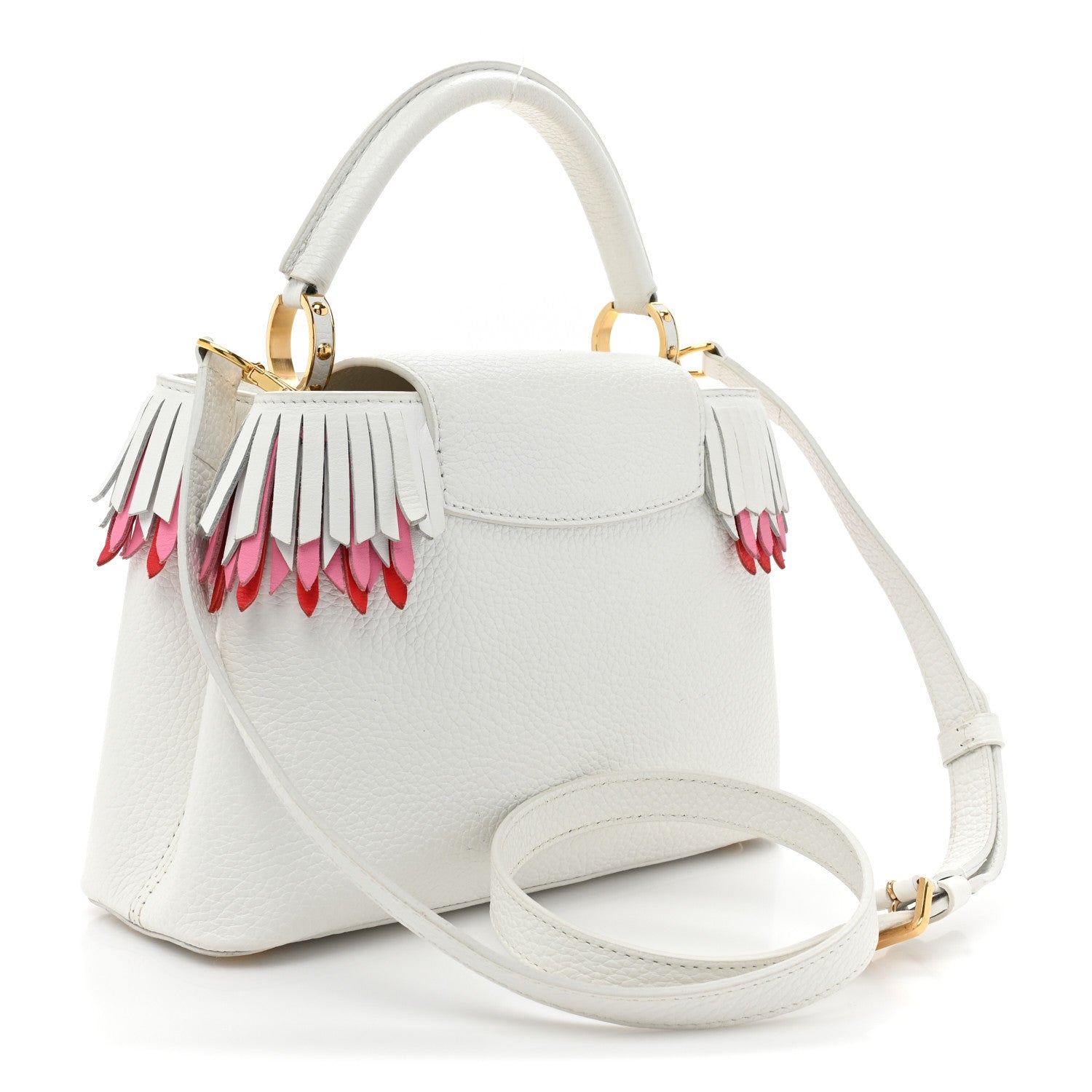 Louis Vuitton Hanami Taurillon Capucines BB White Multicolor 3 of 14