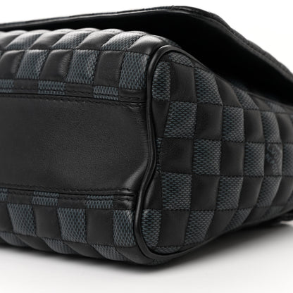 Louis Vuitton Calfskin Quilted Damier Twist MM Black Anthracite 10 of 10
