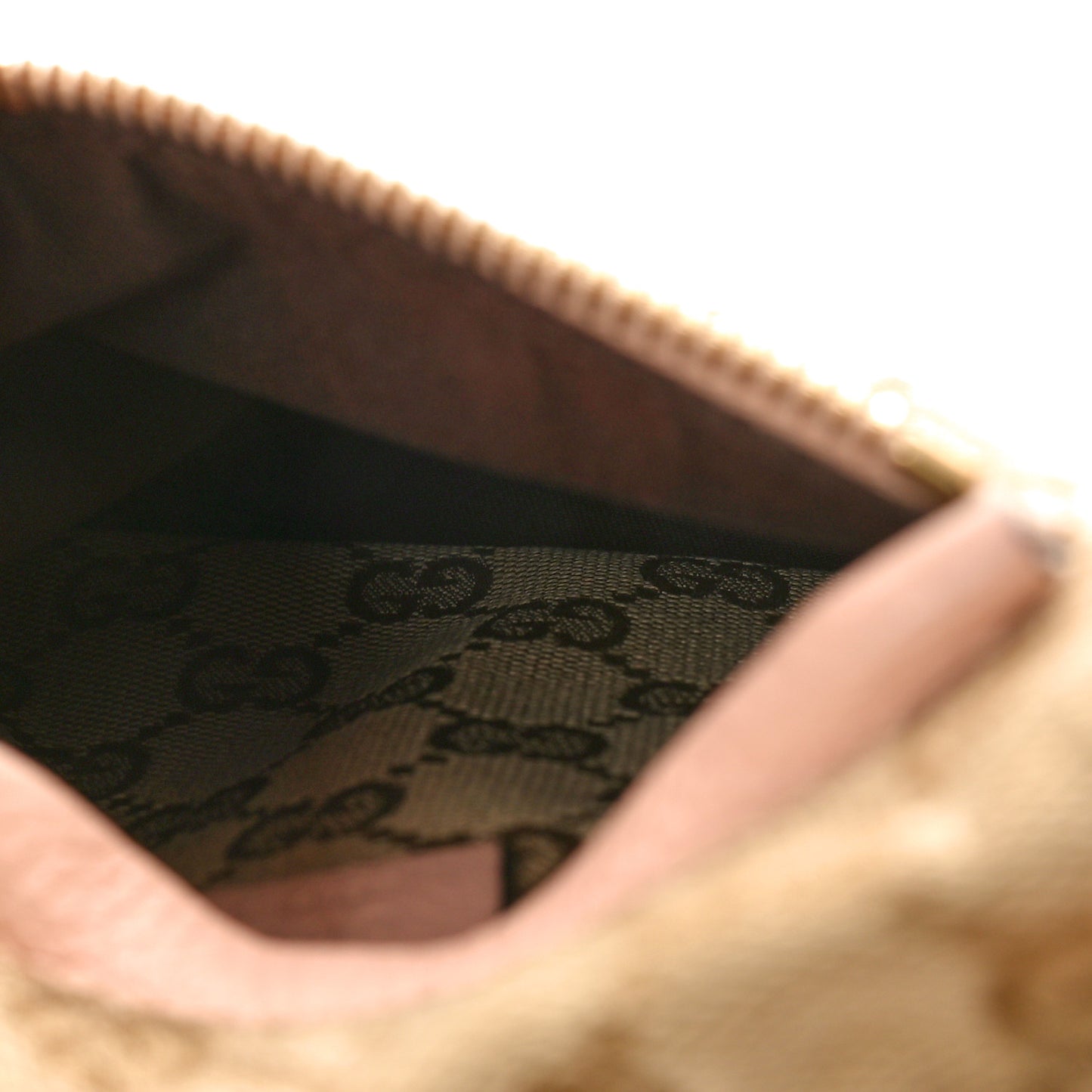 GG Monogram Web Double Pocket Belt Bag Pink