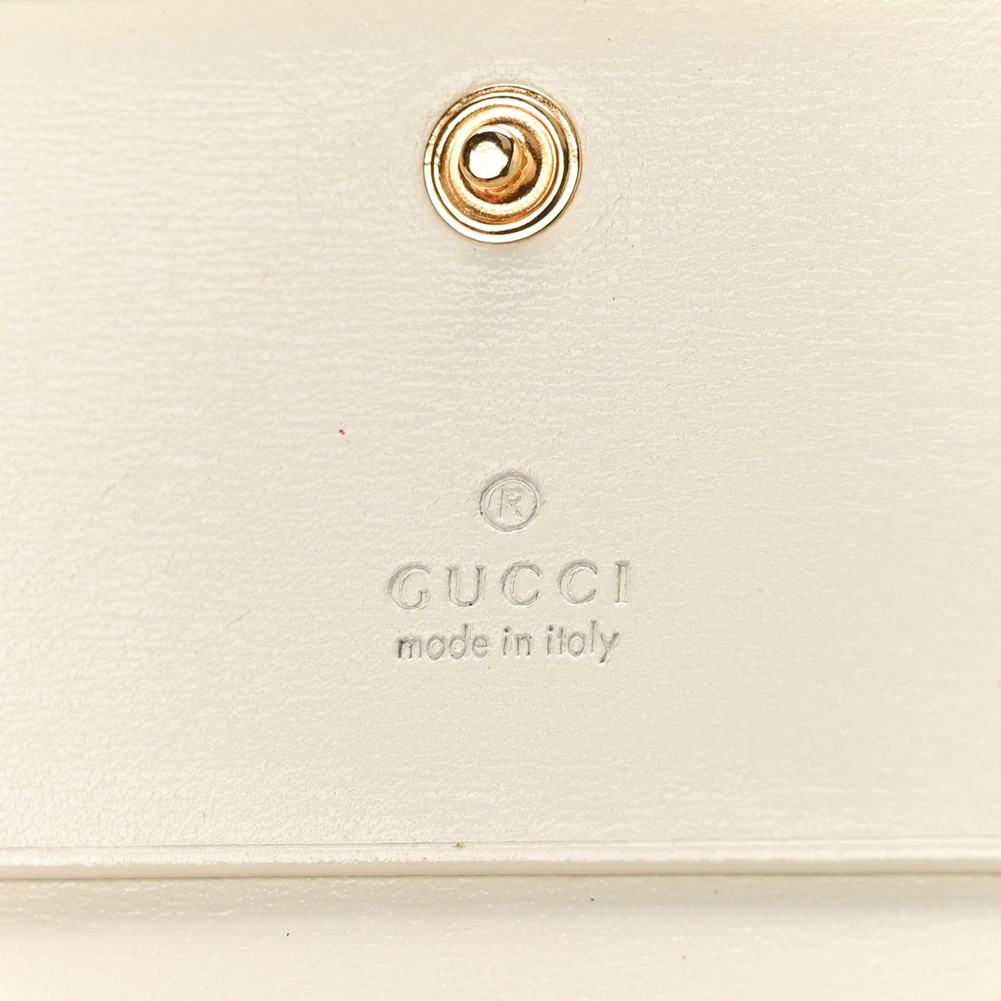 Boarded Plutone Calfskin Horsebit 1955 Card Case Wallet Mystic White