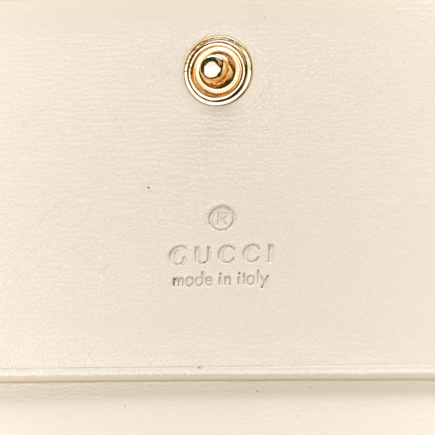Gucci Boarded Plutone Calfskin Horsebit 1955 Card Case Wallet Mystic White 6 of 9