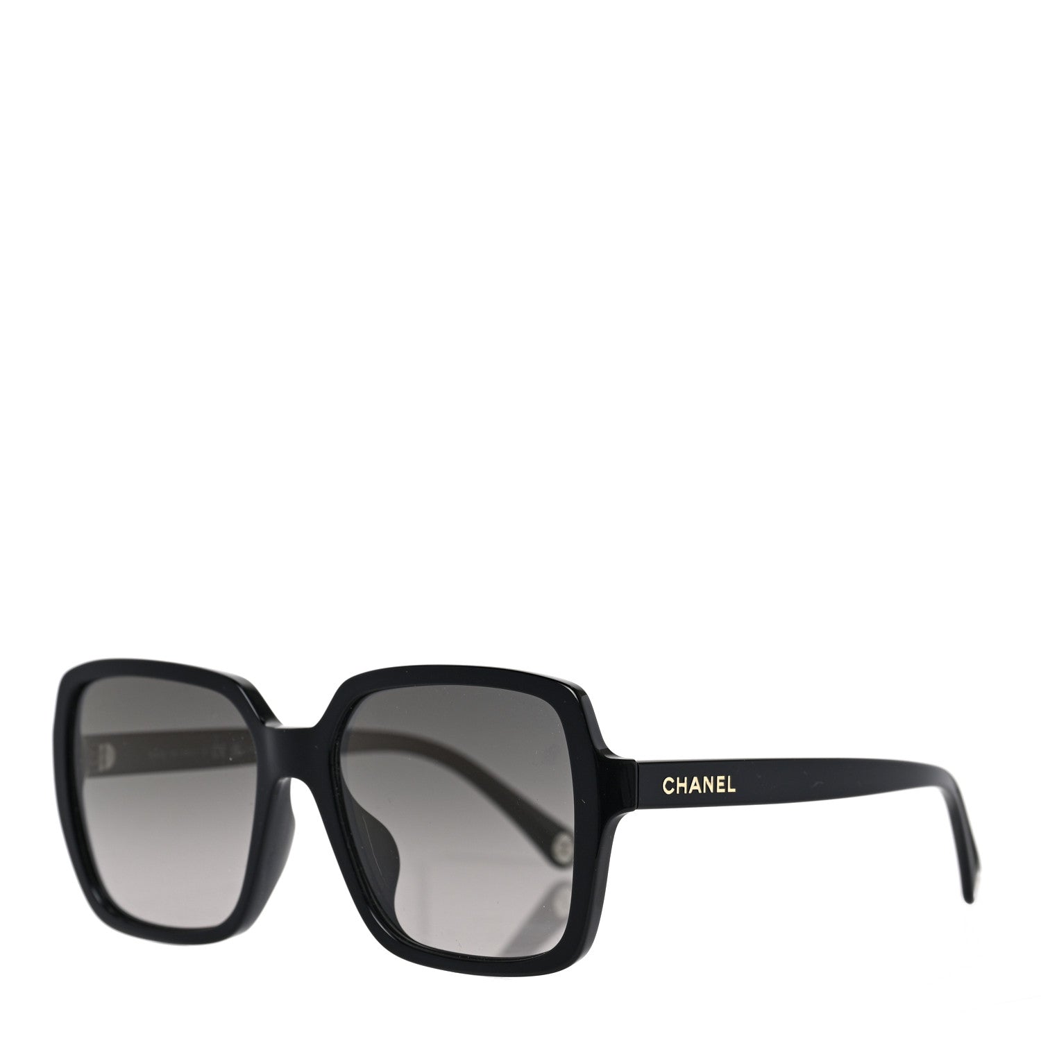 Chanel Acetate Polarized Square Sunglasses 5505-A Black 1 of 6