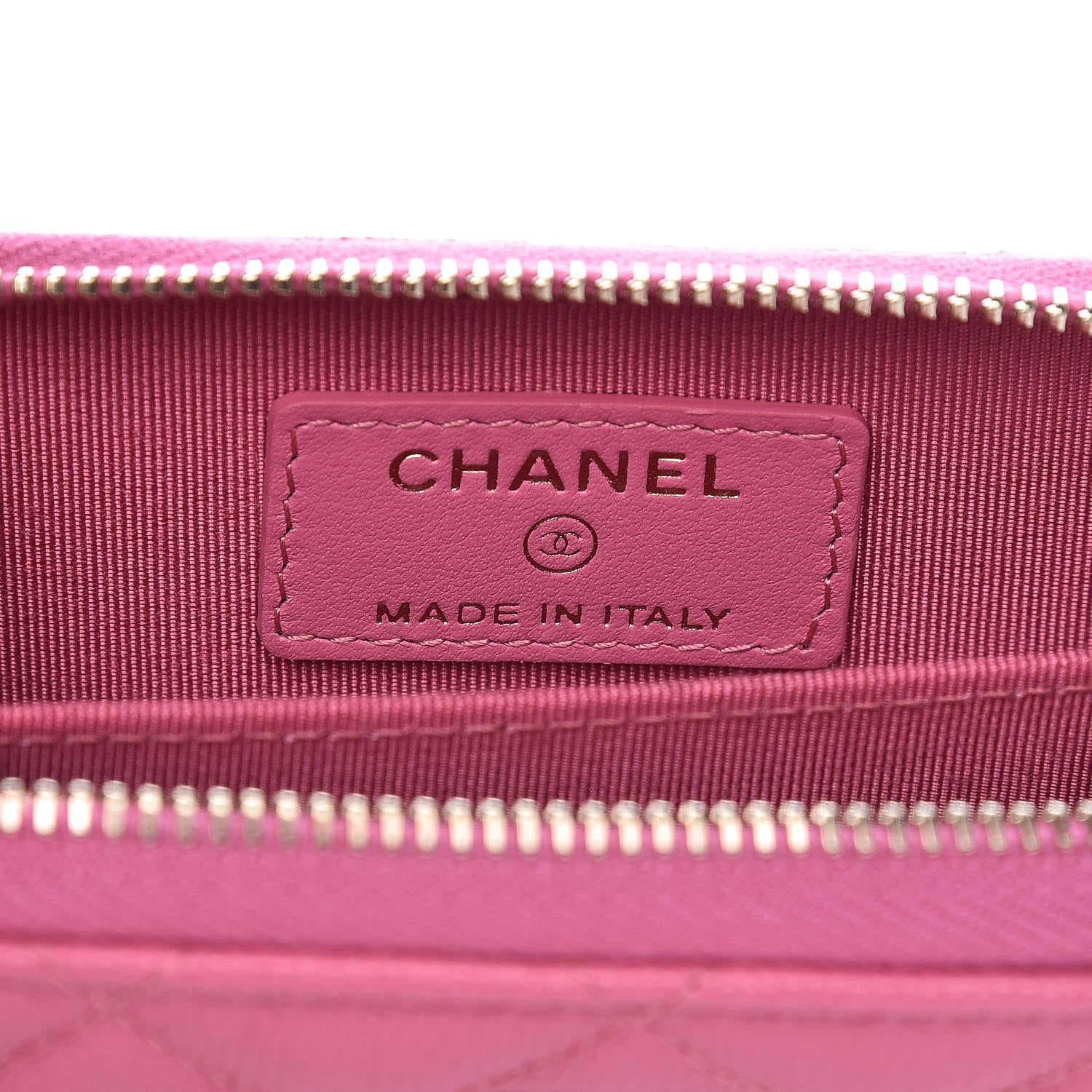 Chanel Caviar Quilted Zip Coin Purse Pink 6 of 8