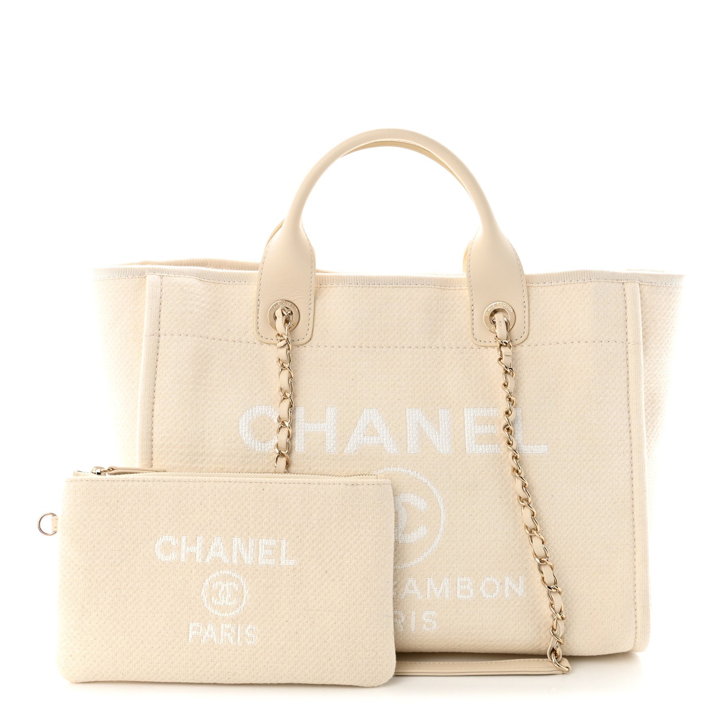 Mixed Fibers Small Deauville Tote White