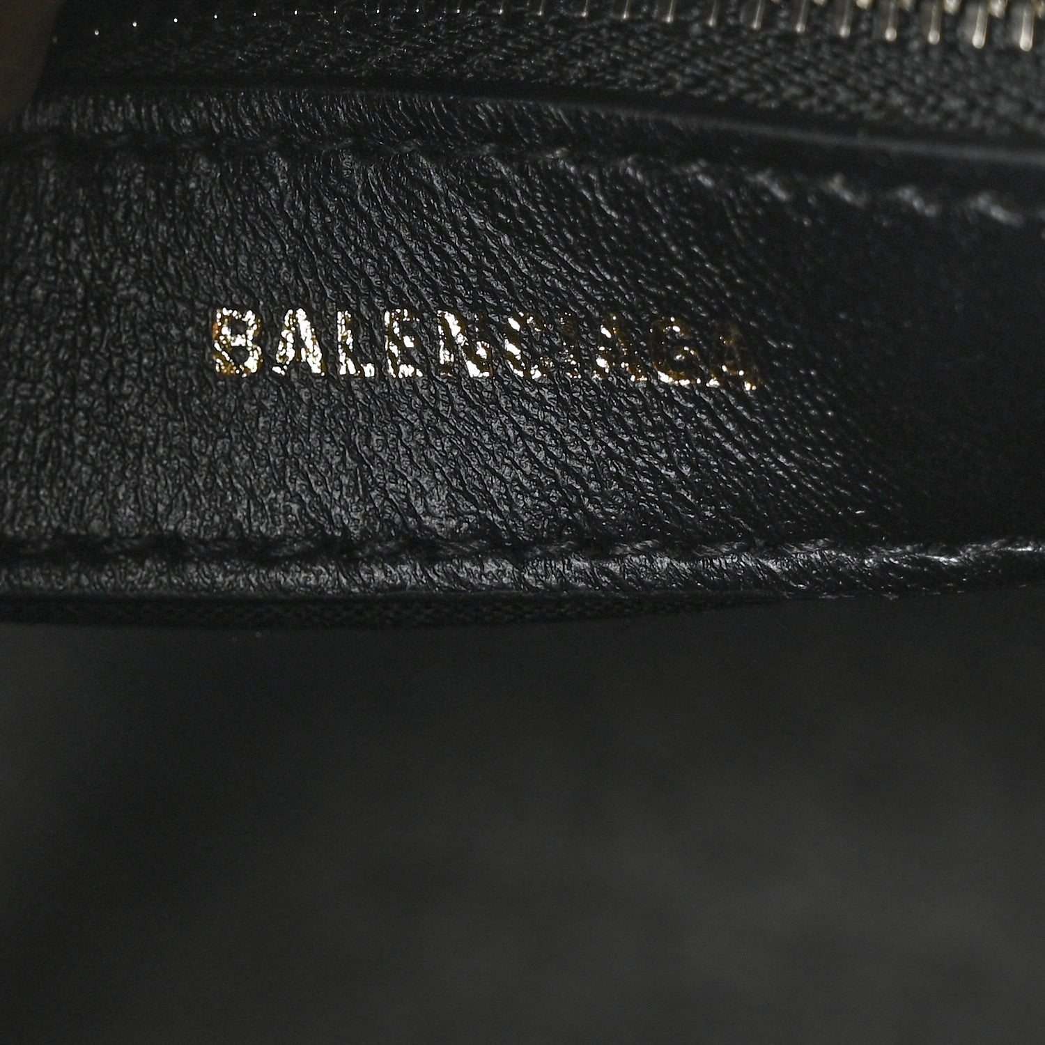 Balenciaga Shiny Calfskin Logo Crocodile Embossed S Ville Top Handle Bag Black White 7 of 7