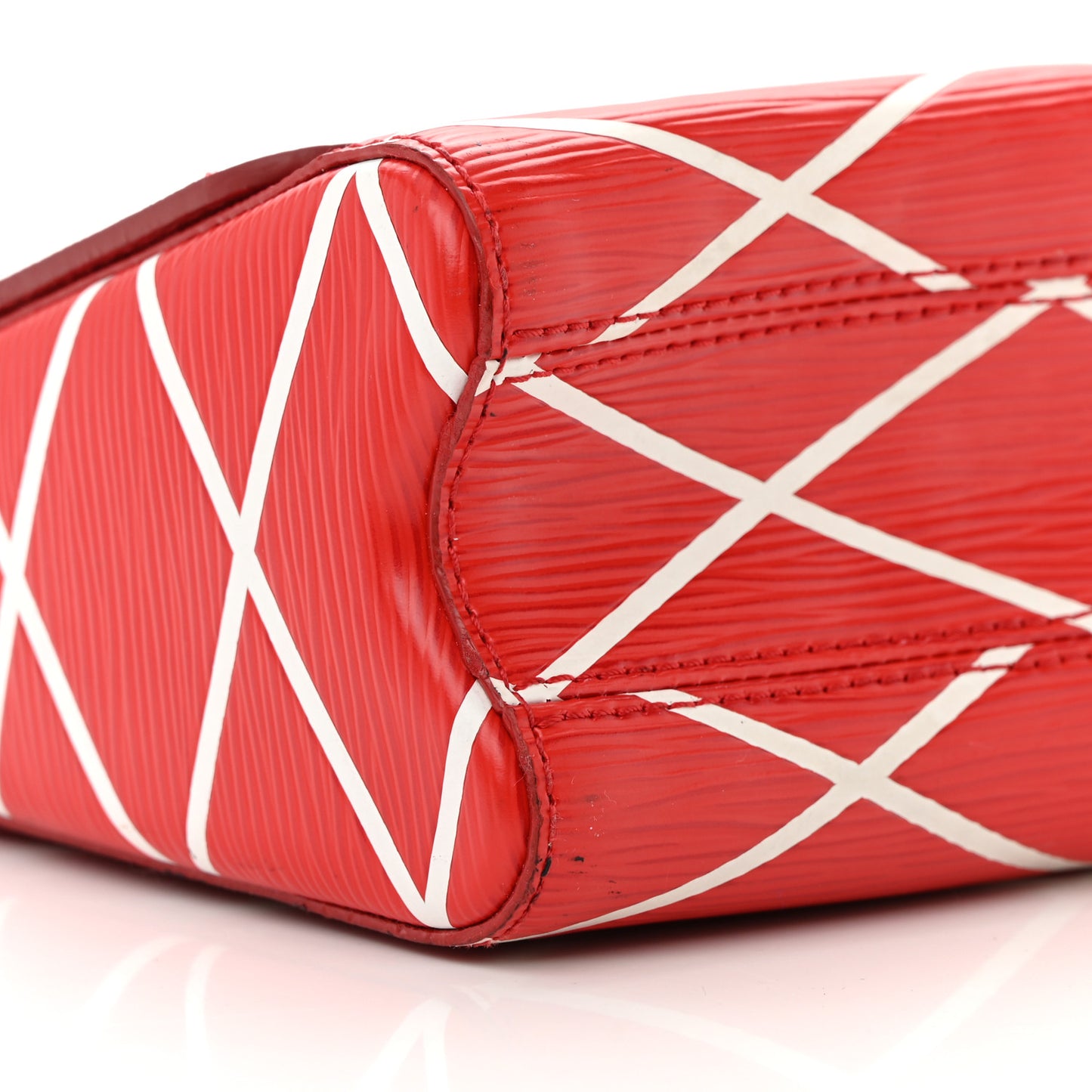 LOUIS VUITTON Epi Malletage Twist Shoulder Bag PM Rouge