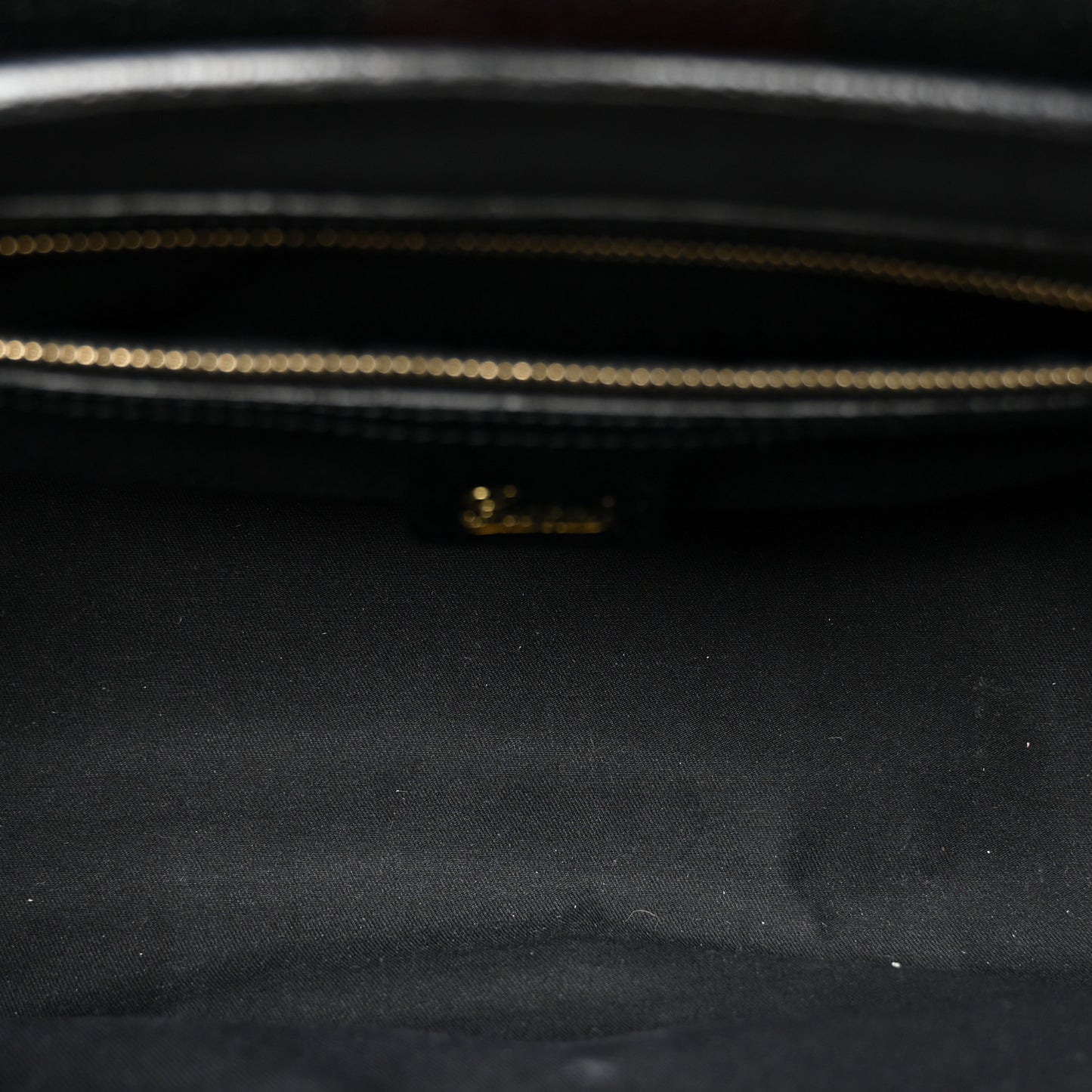 Calfskin Web Bamboo Bullet Satchel Black