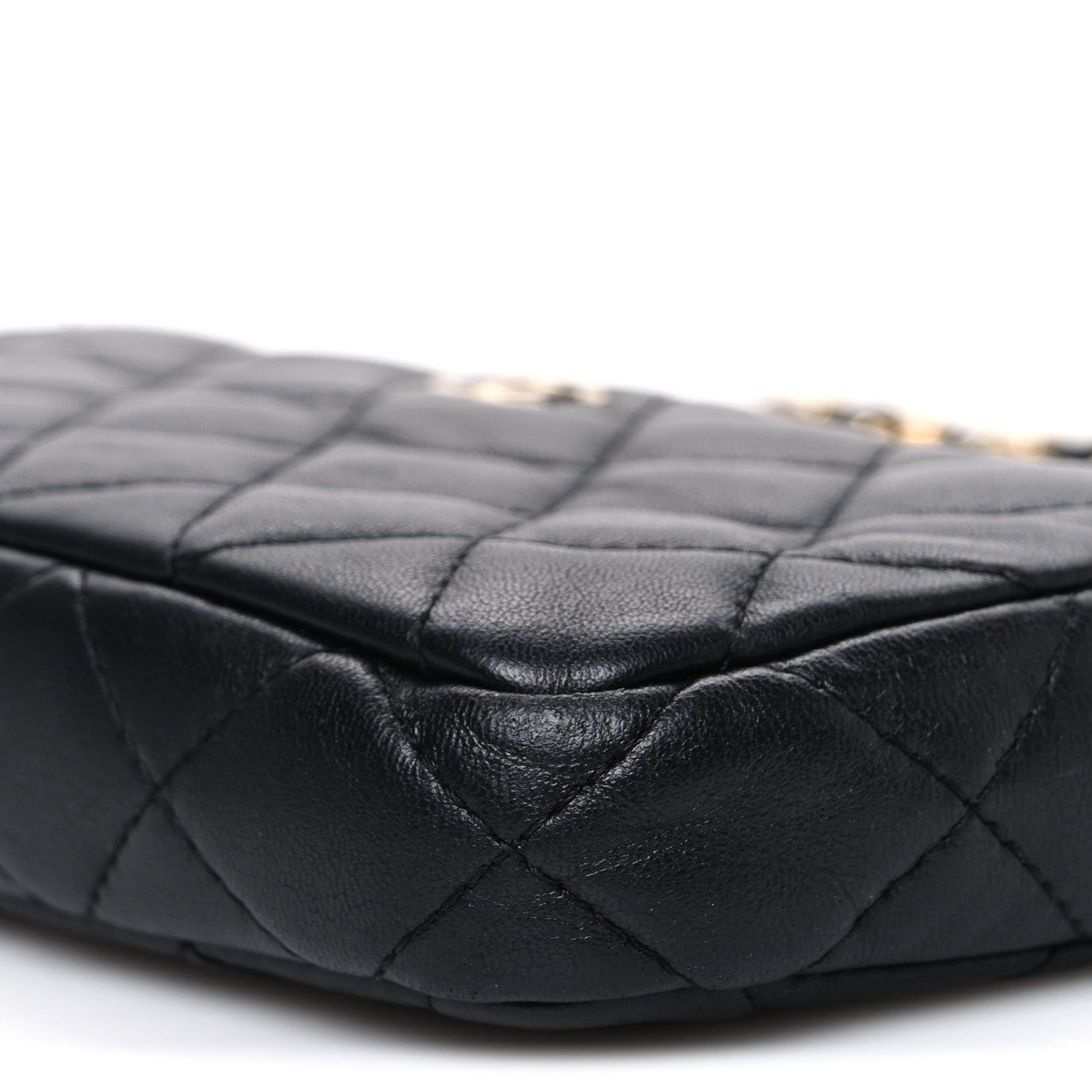 Chanel Lambskin Quilted Small Clutch With Chain  Black 11 of 11
