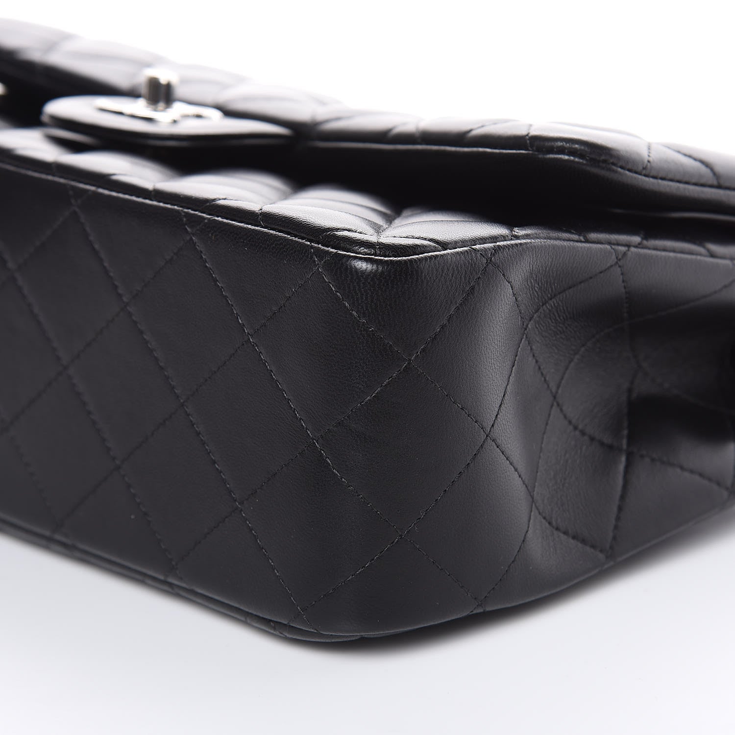 Chanel Lambskin Quilted Jumbo Double Flap Black 10 of 10