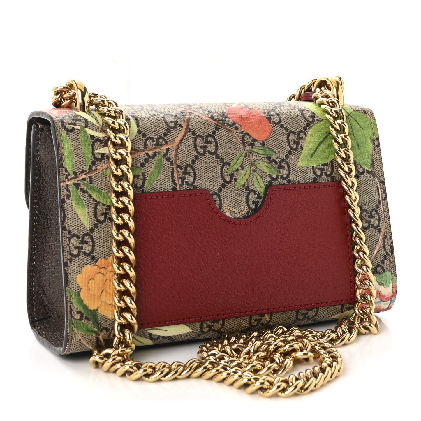 GG Supreme Monogram Tian Small Padlock Shoulder Bag Beige Multicolor New Acero