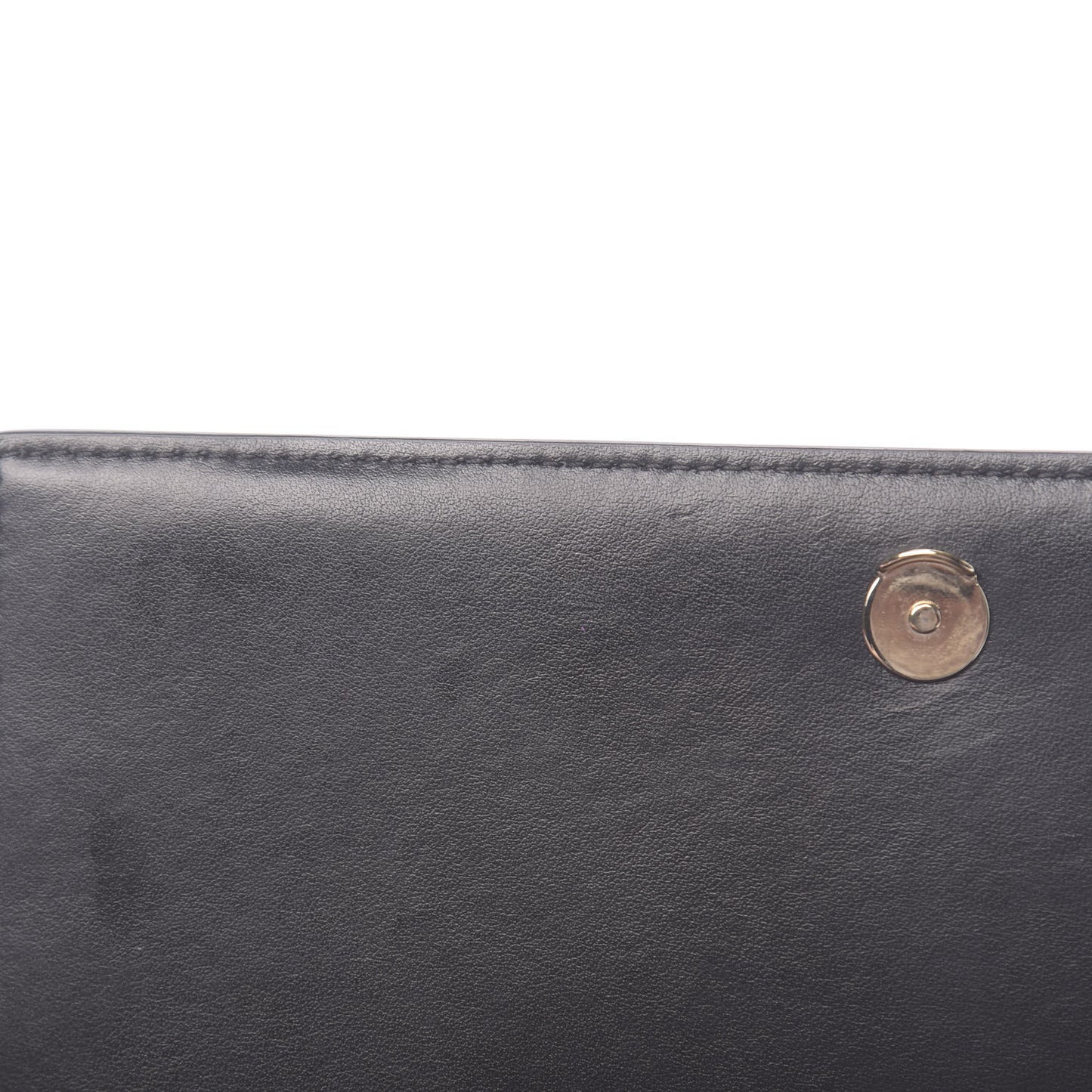 Calfskin Patent Leopard Spikes Paloma Clutch Black