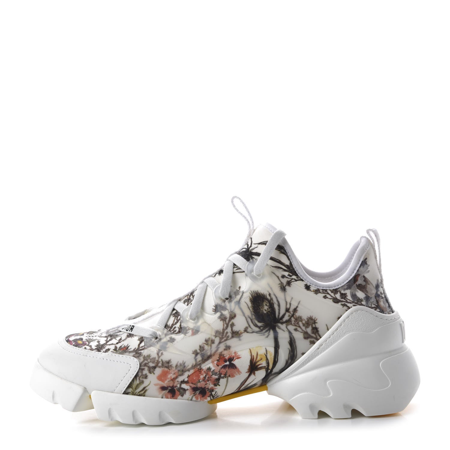 Christian Dior Neoprene Rubber Champetre Print Womens D-Connect Sneakers 40.5 White Multicolor 1 of 10