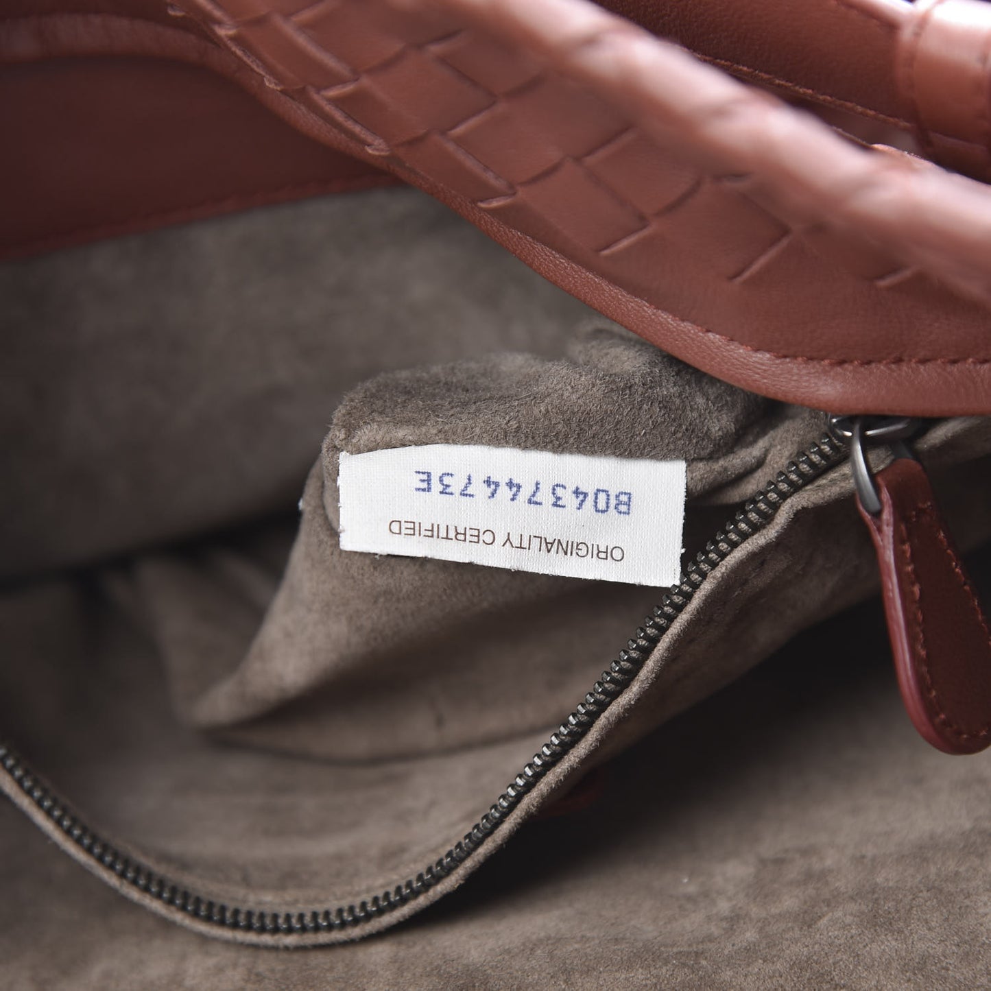 Nappa Intrecciato Medium Garda Bag Rust