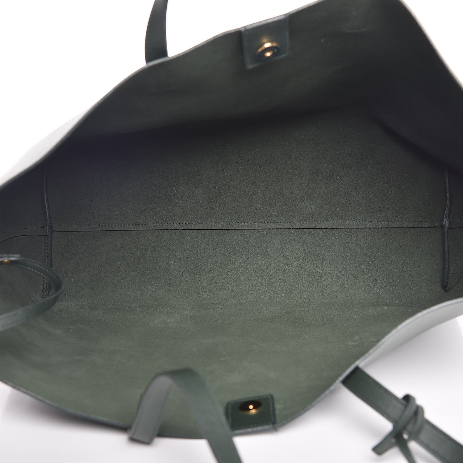 Saint Laurent Calfskin Large Shopping Tote Dark Green 6 of 10