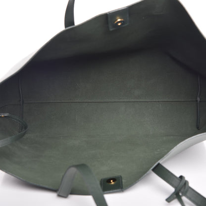 Saint Laurent Calfskin Large Shopping Tote Dark Green 6 of 10