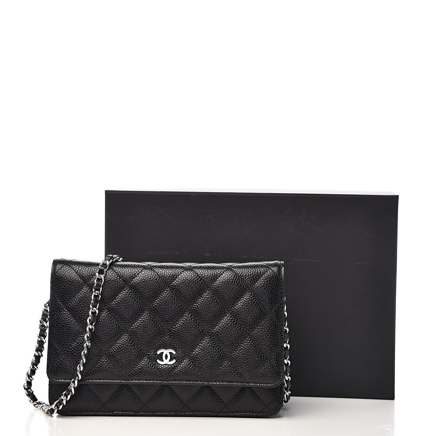 Chanel Caviar Quilted Wallet On Chain WOC Black 13 of 13