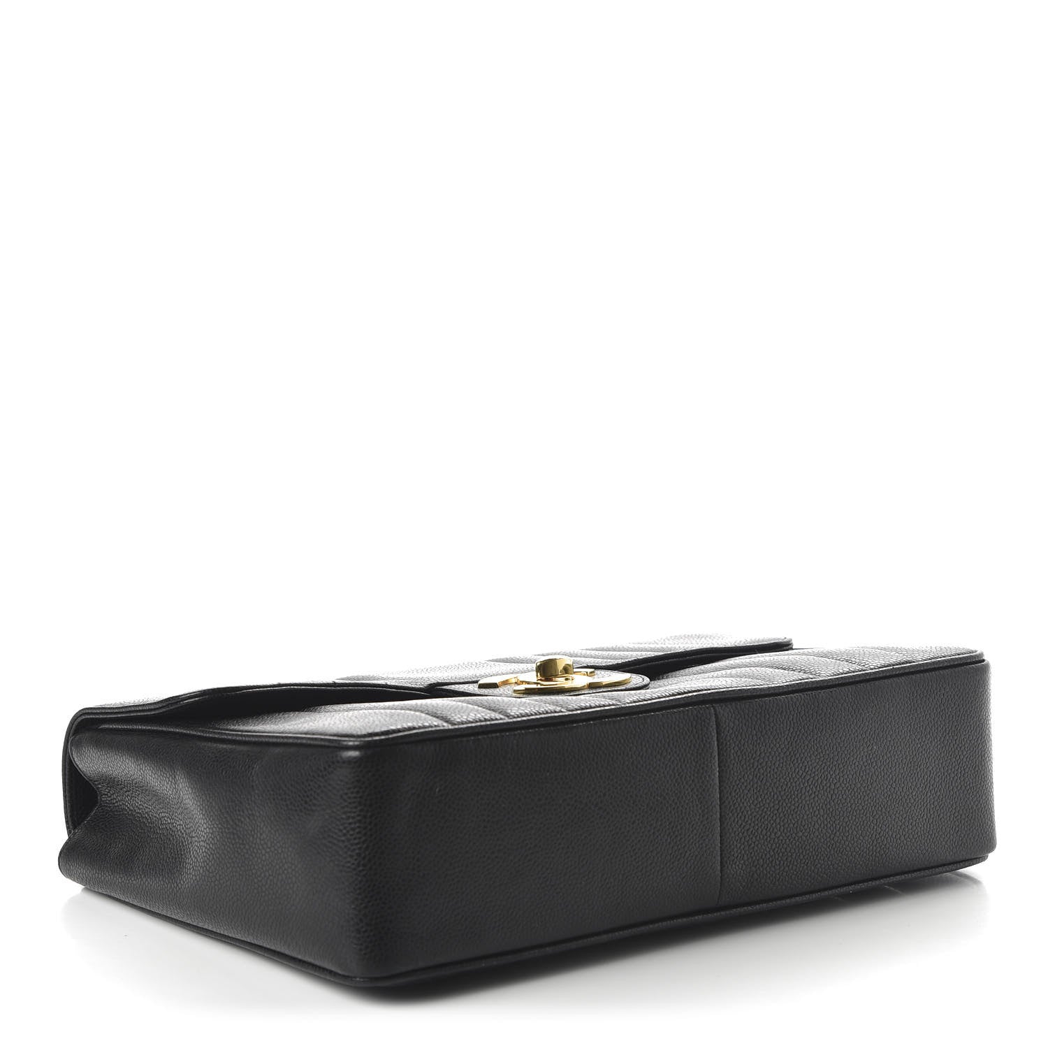 Chanel Caviar Vertical Quilted Single Flap Black 4 of 11