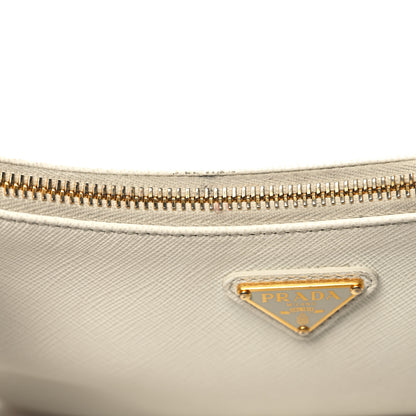 Prada Saffiano Re-Edition 2005 Shoulder Bag White 10 of 12