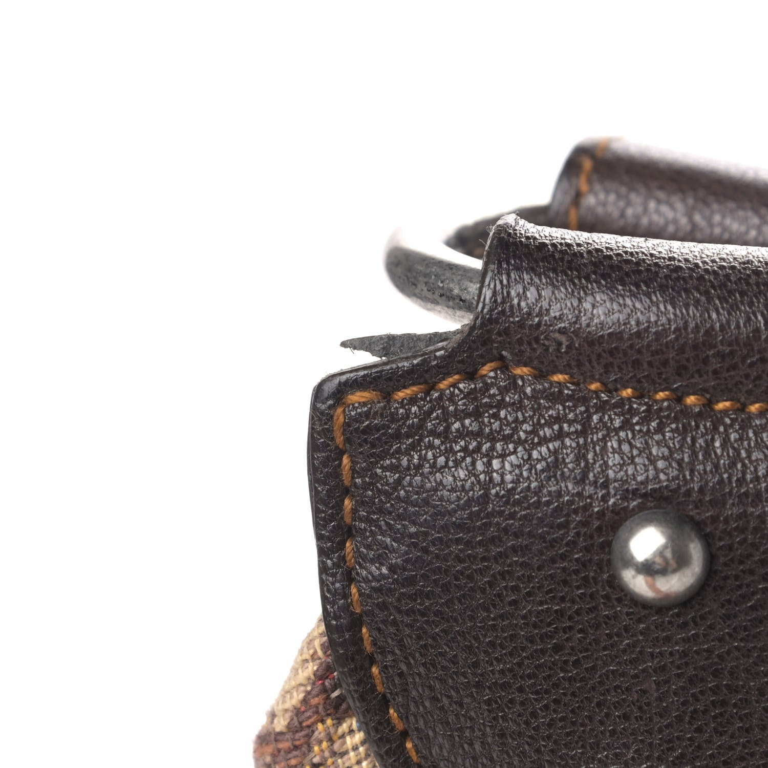 Christian Dior Monogram Buckle Hobo Marron Fonce 5 of 6