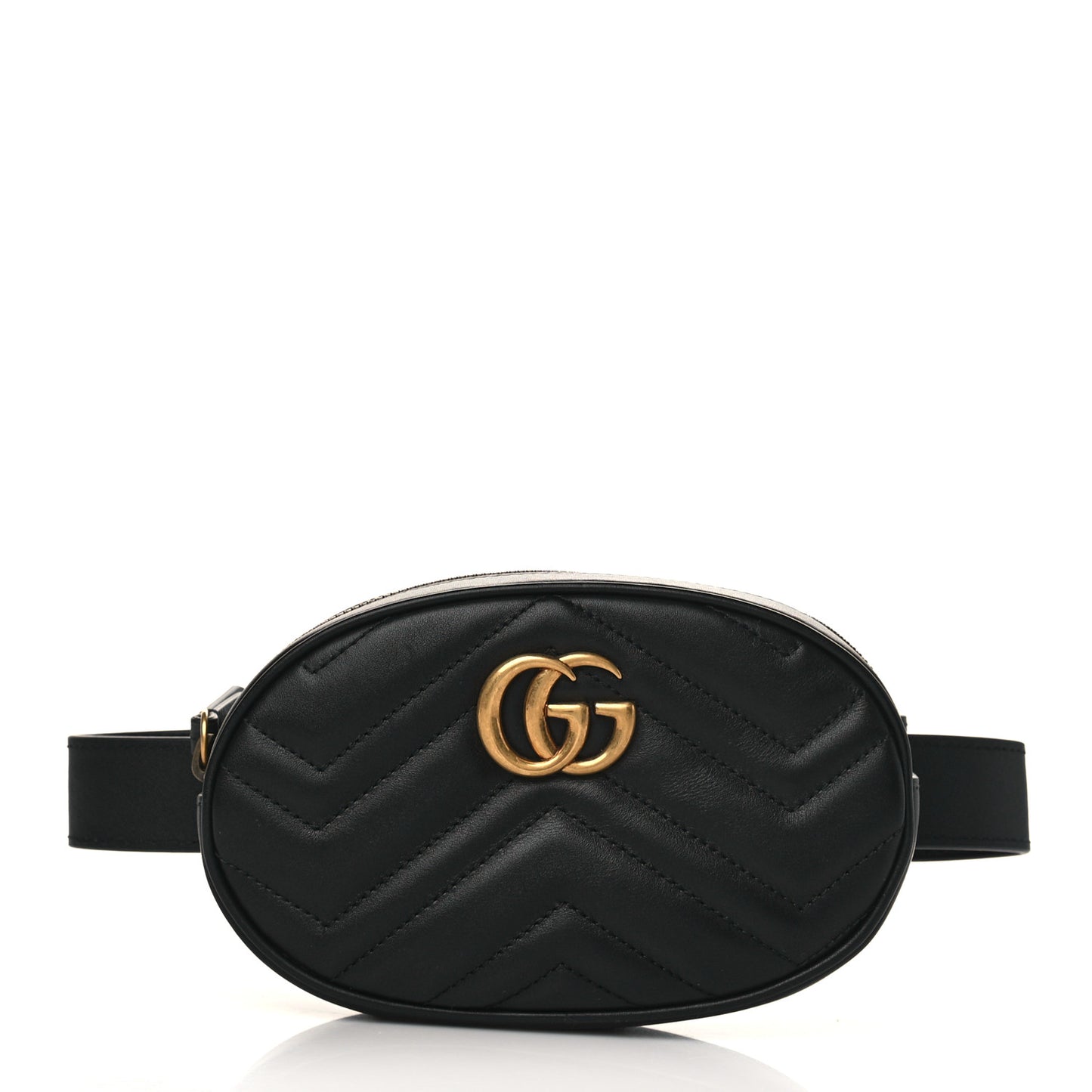 Calfskin Matelasse GG Marmont Belt Bag 75 30 Black