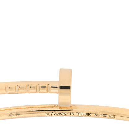 Cartier 18K Yellow Gold Small Juste Un Clou Bracelet 18 3 of 4