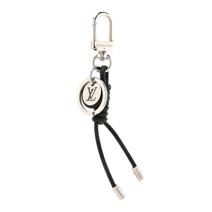 Louis Vuitton Palladium Damier Graphite Rope Bag Charm Key Holder 1 of 4