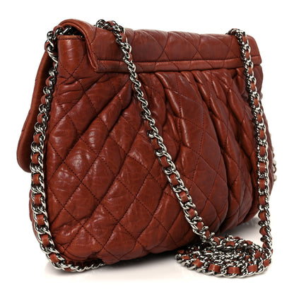 Chanel Washed Lambskin Quilted Medium Chain Around Messenger Brown 3 of 10