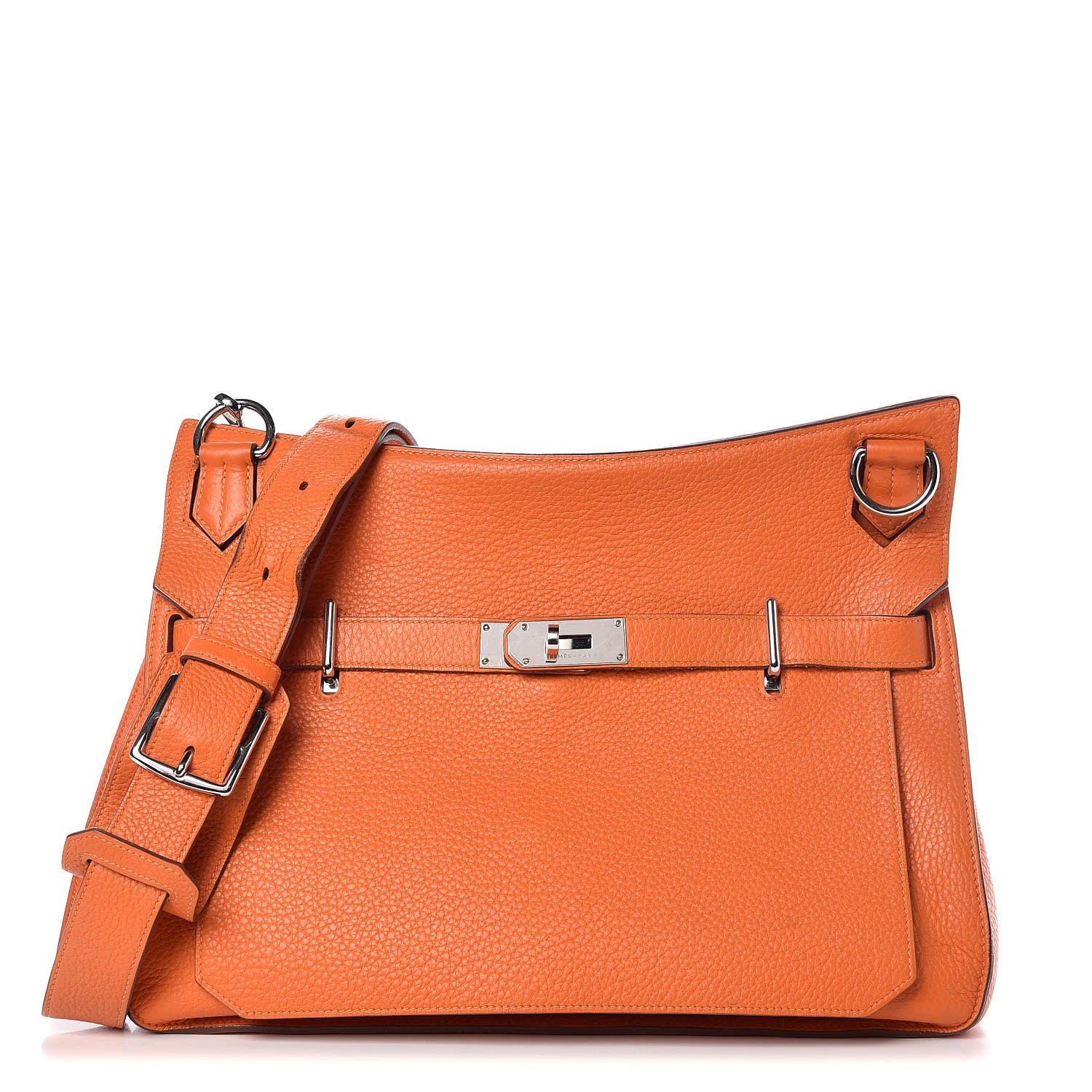 Hermes Taurillon Clemence Jypsiere 34 Orange 1 of 11
