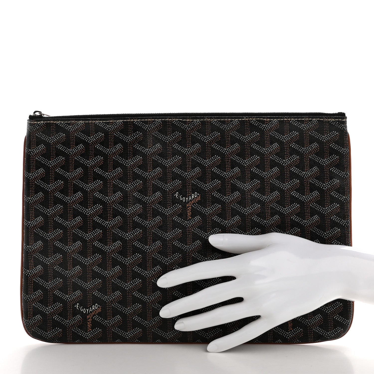 Goyard Goyardine Senat Pochette MM Black Gold 2 of 10