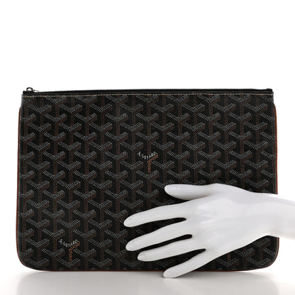 Goyard Goyardine Senat Pochette MM Black Gold 2 of 10
