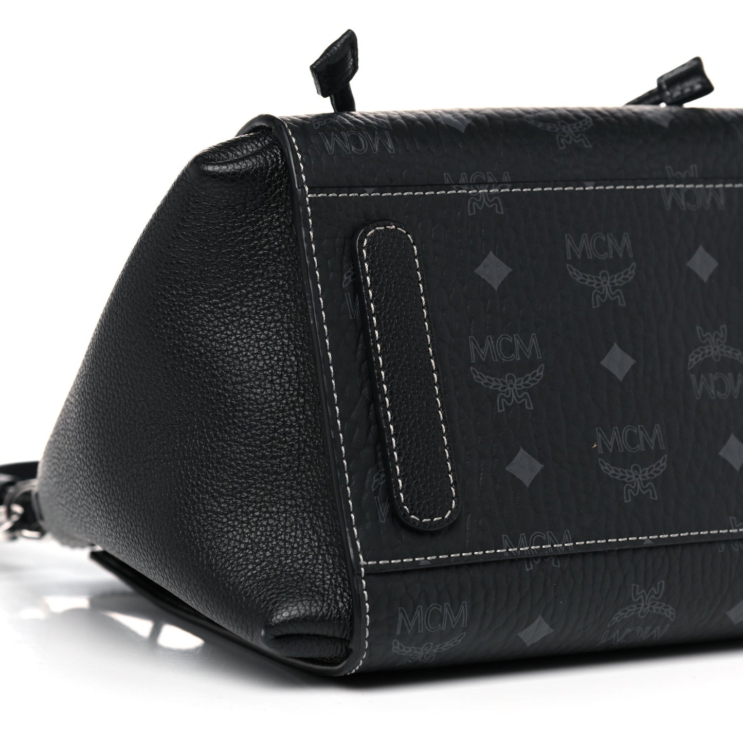 Visetos Calfskin Drawstring Bucket Bag Black