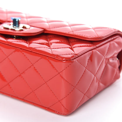 Chanel Patent Calfskin Quilted Mini Rectangular Flap Red 8 of 11